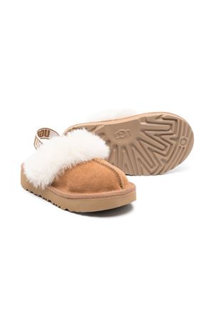 brown leather funkette slippers UGG KIDS | 1130395TCHE